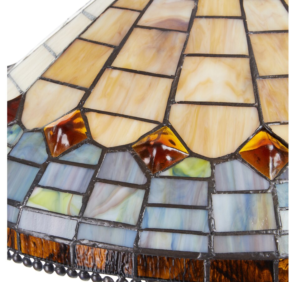 Image 221161_ALTMORE3.jpg, Product 221-161 / Price $599.99, Tiffany Style 62.25" Margriet Stained Glass Dome Shade Candlestick Base Floor Lamp from Tiffany Style Lighting on TSC.ca's Home & Garden department