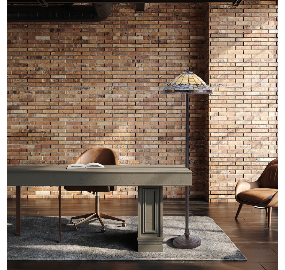 Image 221161_ALTMORE7.jpg, Product 221-161 / Price $599.99, Tiffany Style 62.25" Margriet Stained Glass Dome Shade Candlestick Base Floor Lamp from Tiffany Style Lighting on TSC.ca's Home & Garden department