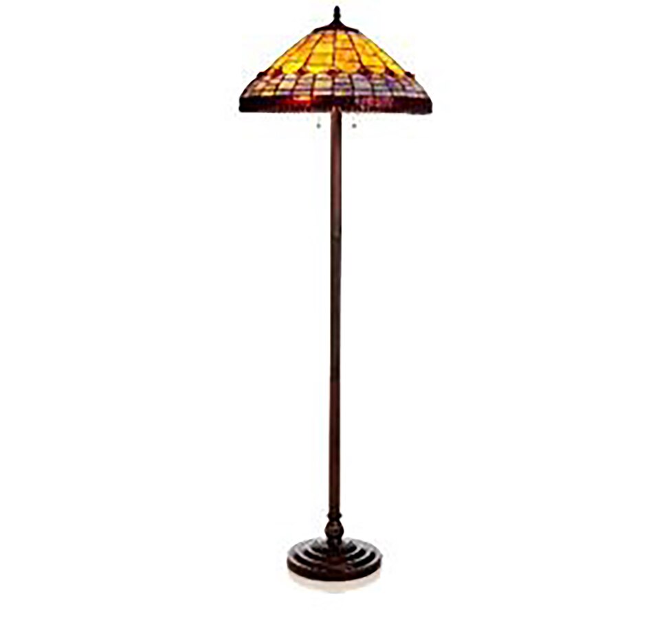 Image 221161_ALTMORE9.jpg, Product 221-161 / Price $599.99, Tiffany Style 62.25" Margriet Stained Glass Dome Shade Candlestick Base Floor Lamp from Tiffany Style Lighting on TSC.ca's Home & Garden department