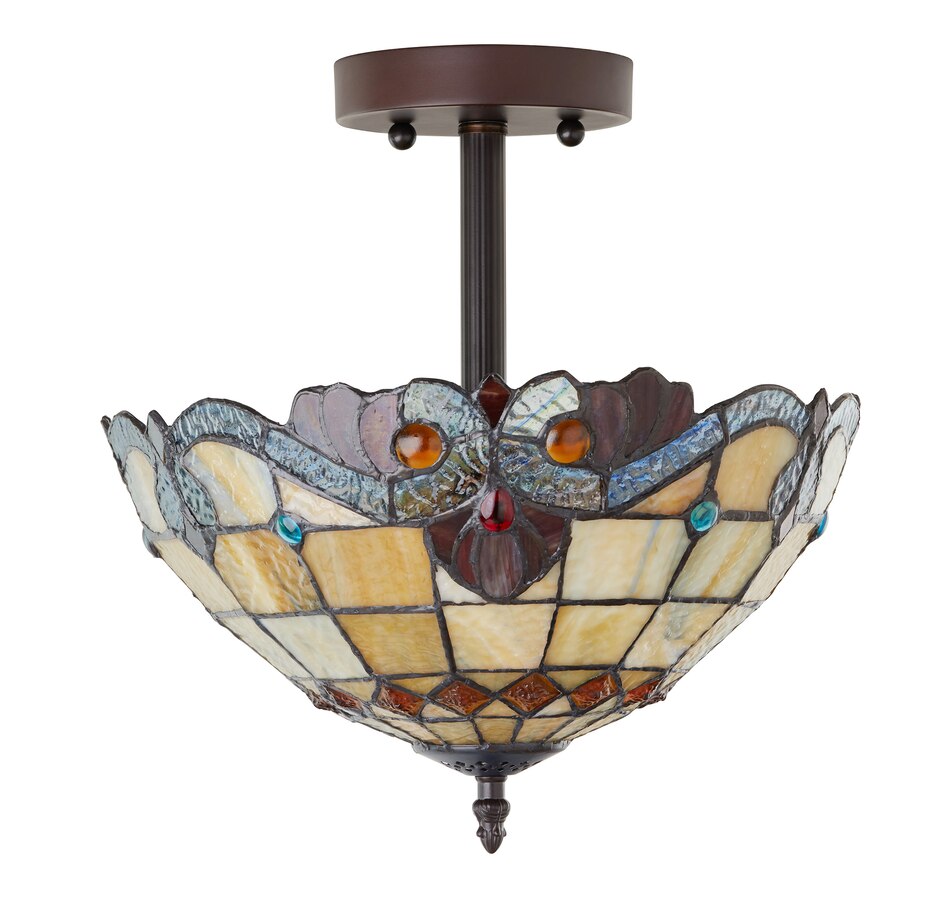 Image 221162_ALTMORE1.jpg, Product 221-162 / Price $249.99, Tiffany Style 13" Amelia Stained Glass Shade Traditional Ceiling Light. from Tiffany Style Lighting on TSC.ca's Home & Garden department