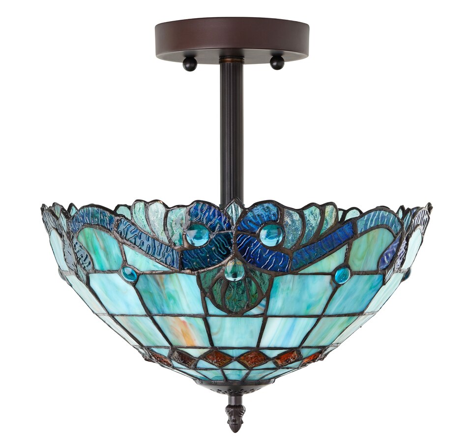 Image 221162_ALTMORE11.jpg, Product 221-162 / Price $249.99, Tiffany Style 13" Amelia Stained Glass Shade Traditional Ceiling Light. from Tiffany Style Lighting on TSC.ca's Home & Garden department