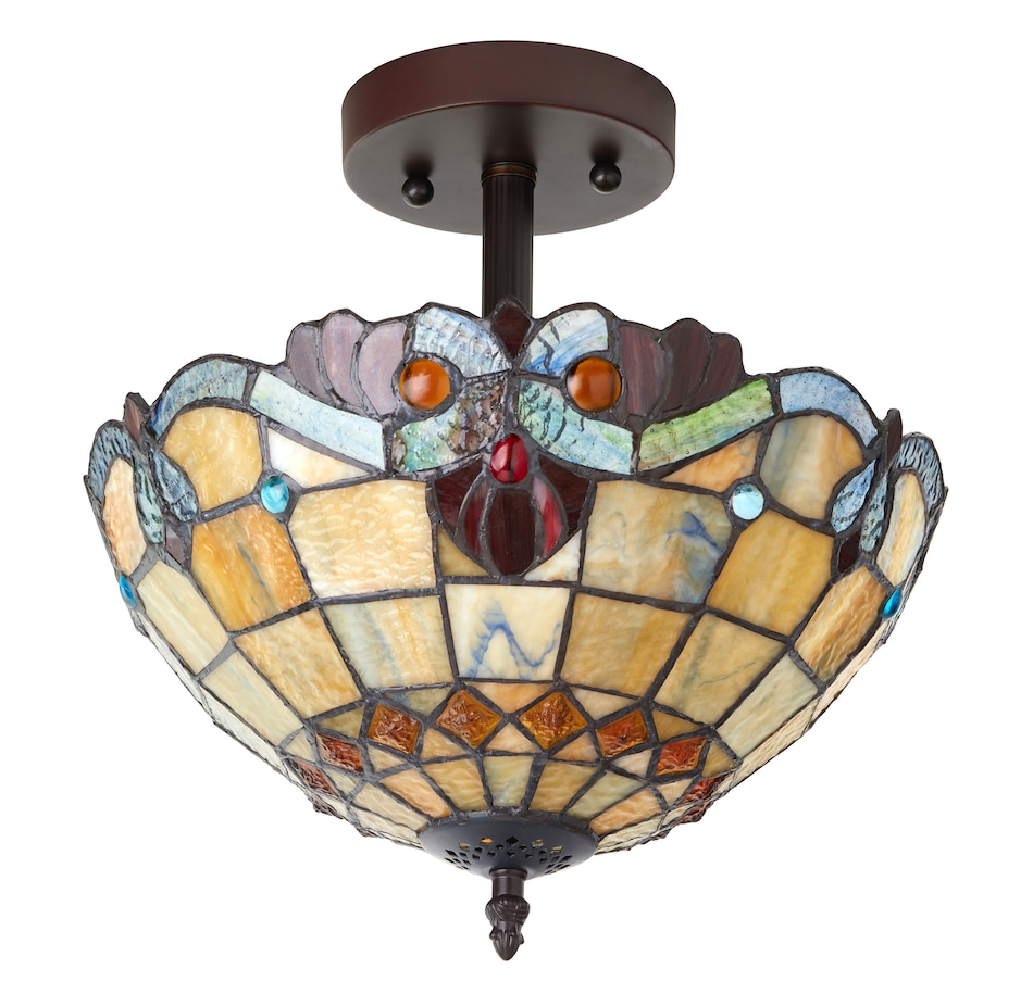 Image 221162_ALTMORE2.jpg, Product 221-162 / Price $249.99, Tiffany Style 13" Amelia Stained Glass Shade Traditional Ceiling Light. from Tiffany Style Lighting on TSC.ca's Home & Garden department