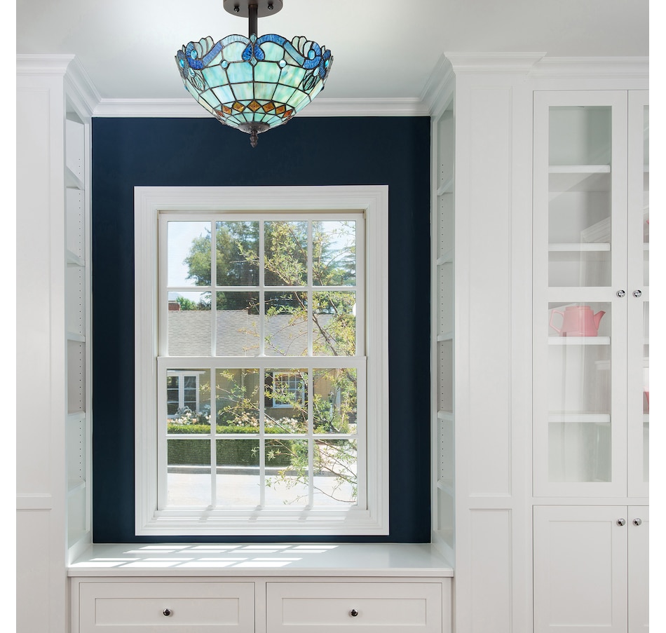 Image 221162_ALTMORE20.jpg, Product 221-162 / Price $249.99, Tiffany Style 13" Amelia Stained Glass Shade Traditional Ceiling Light. from Tiffany Style Lighting on TSC.ca's Home & Garden department
