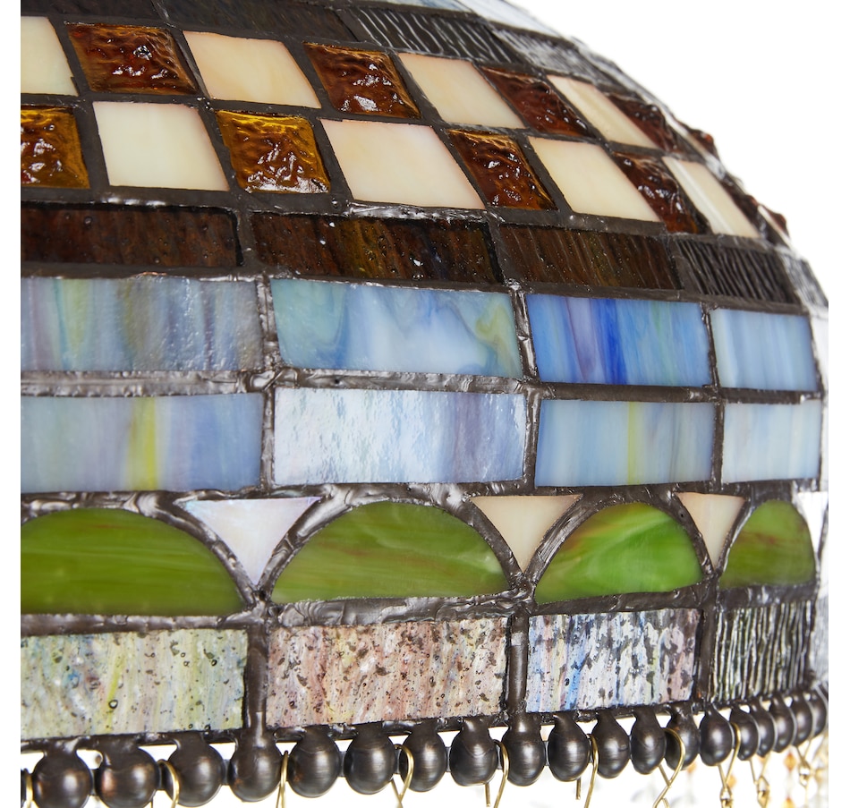 Image 221163_ALTMORE6.jpg, Product 221-163 / Price $401.88, Tiffany Style 64" Veronica Blue Stained Glass Dome Shade Candlestick Floor Lamp from Tiffany Style Lighting on TSC.ca's Home & Garden department