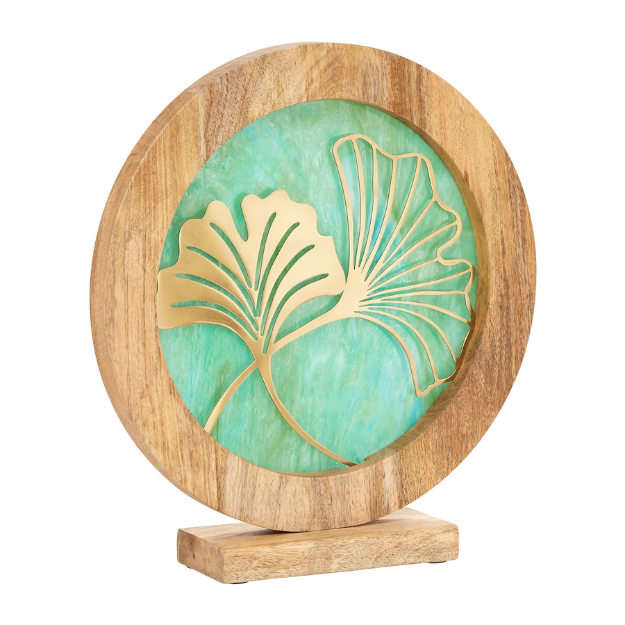 Image 221166_ALTMORE11.jpg, Product 221-166 / Price $59.88, Tiffany Style 14"W Bird Theme Round Decorative Stained Glass and Metal Stand with Wood Frame from Tiffany Style Lighting on TSC.ca's Home & Garden department