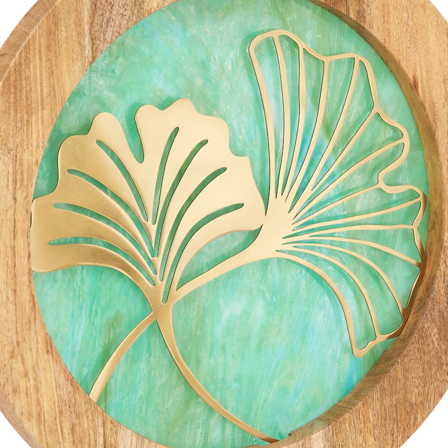 Image 221166_ALTMORE12.jpg, Product 221-166 / Price $59.88, Tiffany Style 14"W Bird Theme Round Decorative Stained Glass and Metal Stand with Wood Frame from Tiffany Style Lighting on TSC.ca's Home & Garden department
