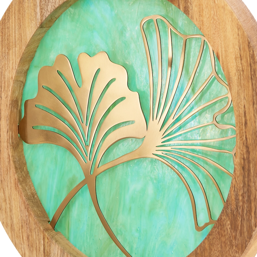 Image 221166_ALTMORE13.jpg, Product 221-166 / Price $59.88, Tiffany Style 14"W Bird Theme Round Decorative Stained Glass and Metal Stand with Wood Frame from Tiffany Style Lighting on TSC.ca's Home & Garden department