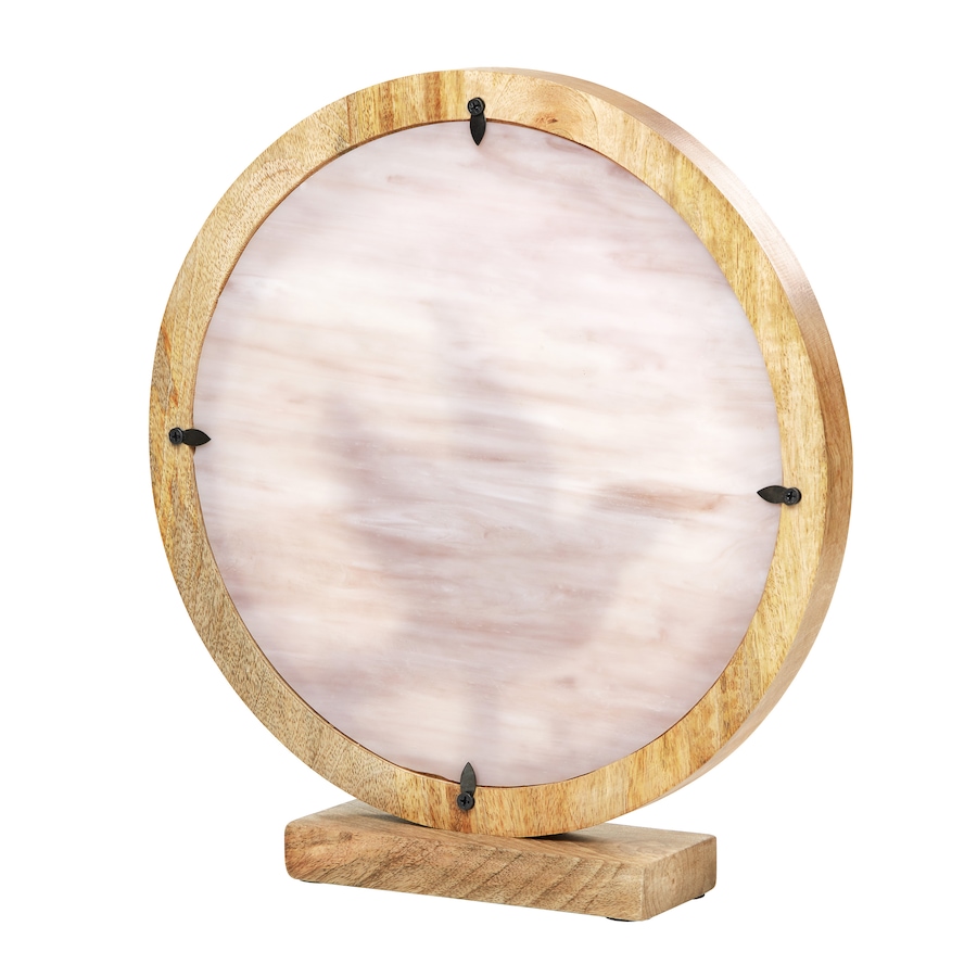 Image 221166_ALTMORE5.jpg, Product 221-166 / Price $59.88, Tiffany Style 14"W Bird Theme Round Decorative Stained Glass and Metal Stand with Wood Frame from Tiffany Style Lighting on TSC.ca's Home & Garden department