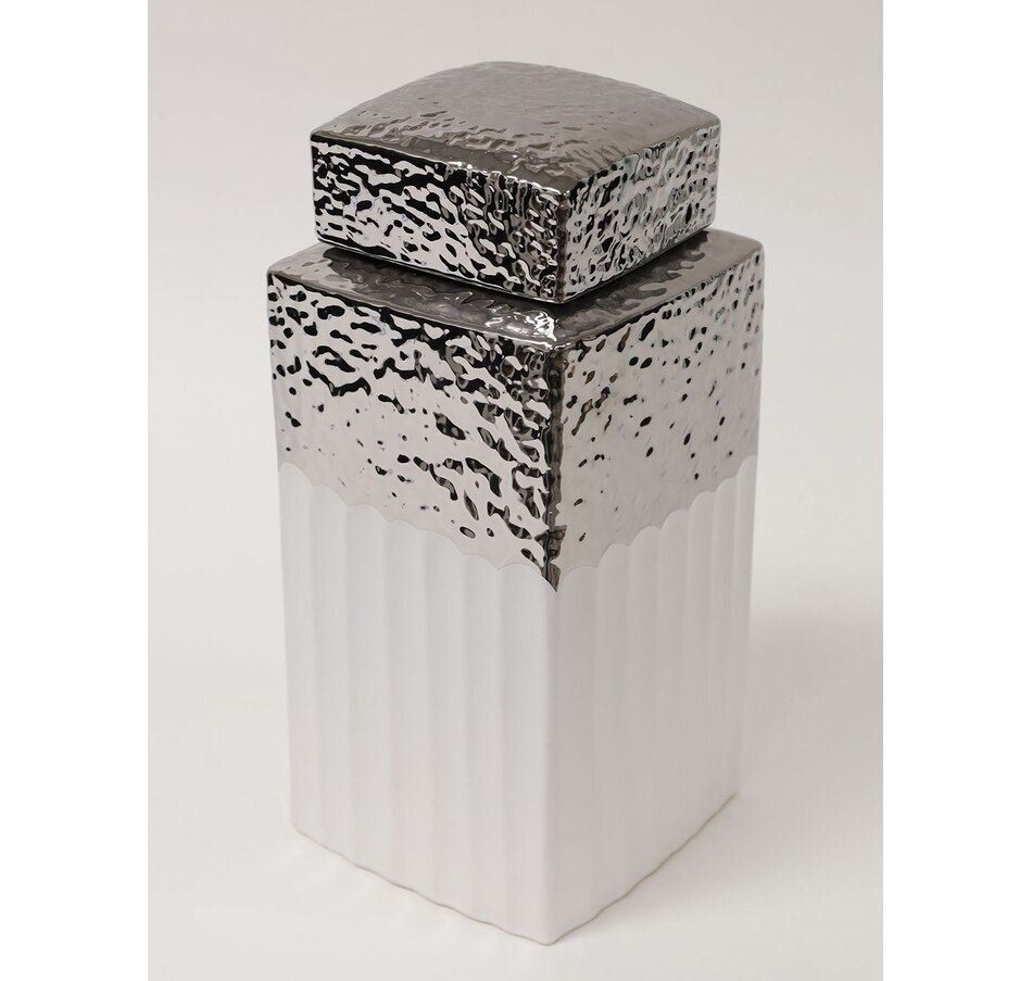 Image 221290_ALTMORE2.jpg, Product 221-290 / Price $99.33, Inspire Me Home Decor White Hammered Canisters With Lids (Set of 3) from Inspire Me! Home Decor on TSC.ca's Home & Garden department