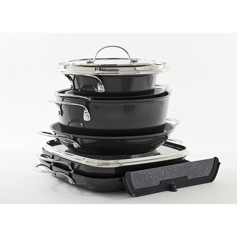 Image 221359_BLK.jpg, Product 221-359 / Price $98.88, Curtis Stone 10-Piece Cookware Set from Curtis Stone on TSC.ca's Kitchen department