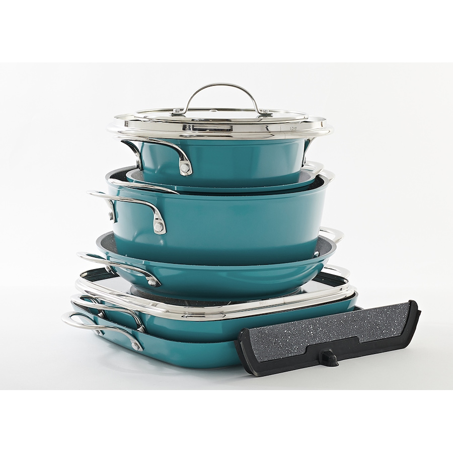 Image 221359_TRQ.jpg, Product 221-359 / Price $98.88, Curtis Stone 10-Piece Cookware Set from Curtis Stone on TSC.ca's Kitchen department