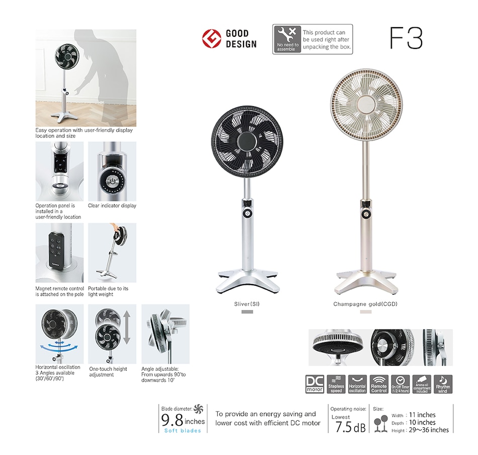Image 221372_ALTMORE4.jpg, Product 221-372 / Price $89.33, Objecto Flow F3 DC Fan With Aroma Therapy And Remote Control from Objecto on TSC.ca's Home & Garden department