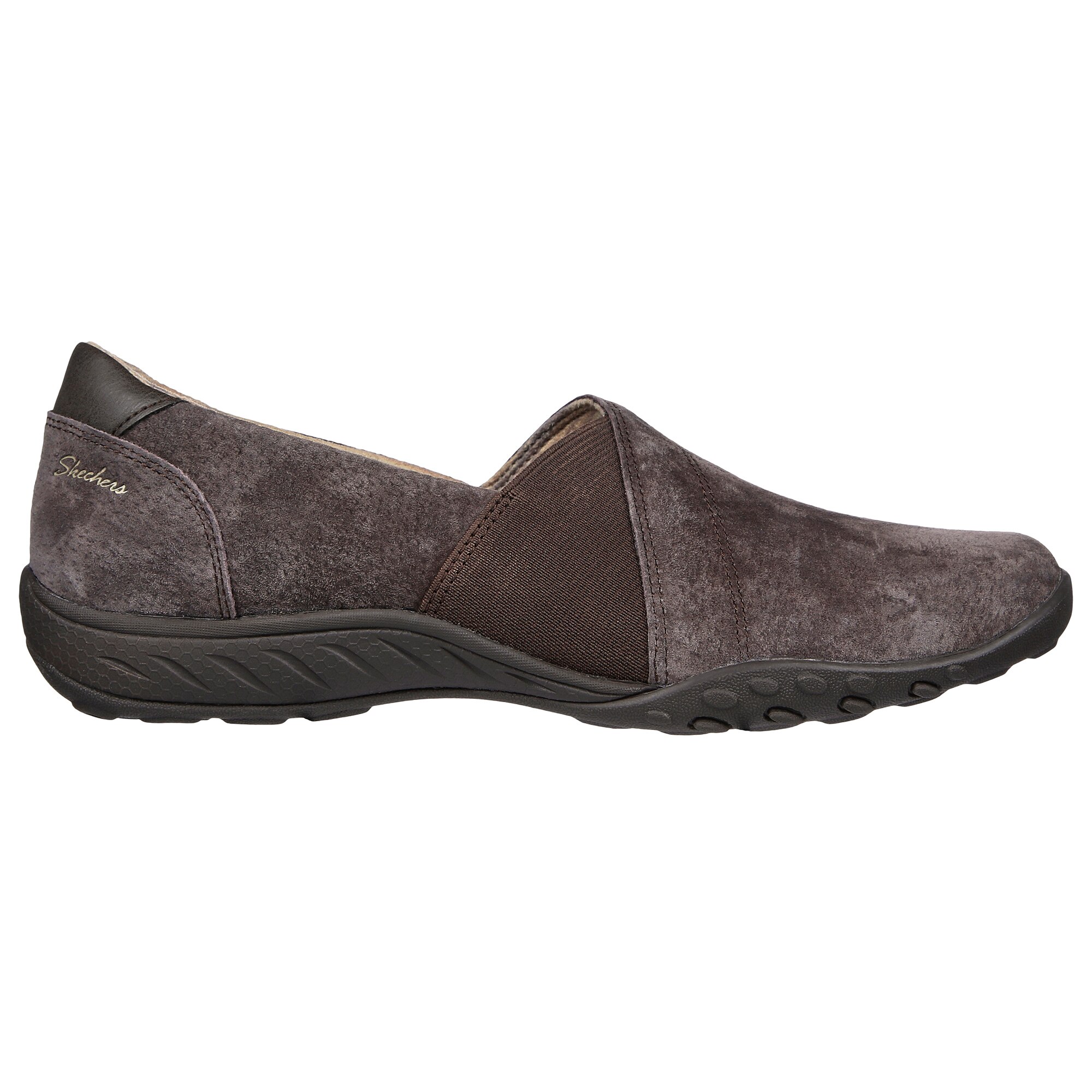 Skechers suede slip on hot sale shoes