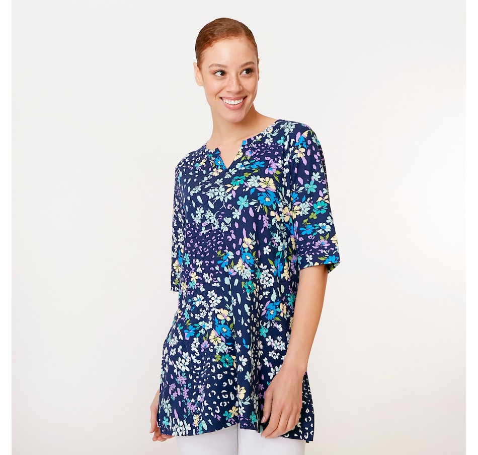 Clothing & Shoes - Tops - Shirts & Blouses - Cuddl Duds Flexwear Elbow ...