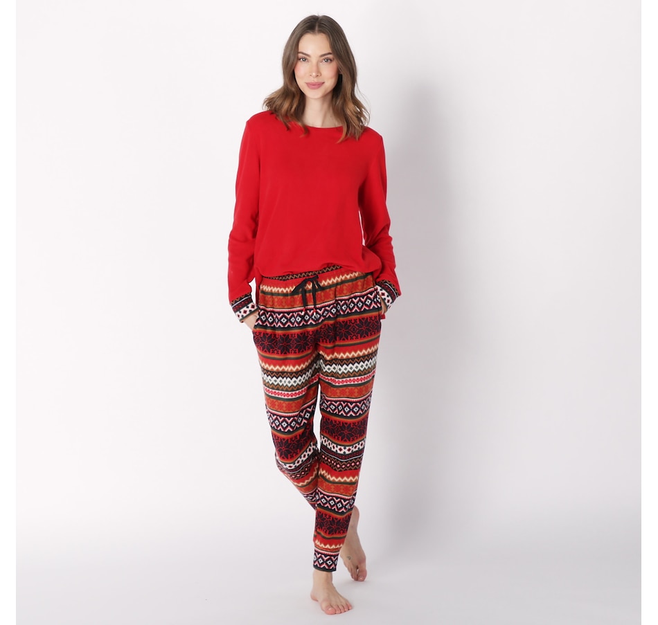 Clothing & Shoes - Pajamas & Loungewear - Pajama Sets & Nightgowns - Cuddl  Duds Fleecewear with Stretch PJ Set - Online Shopping for Canadians