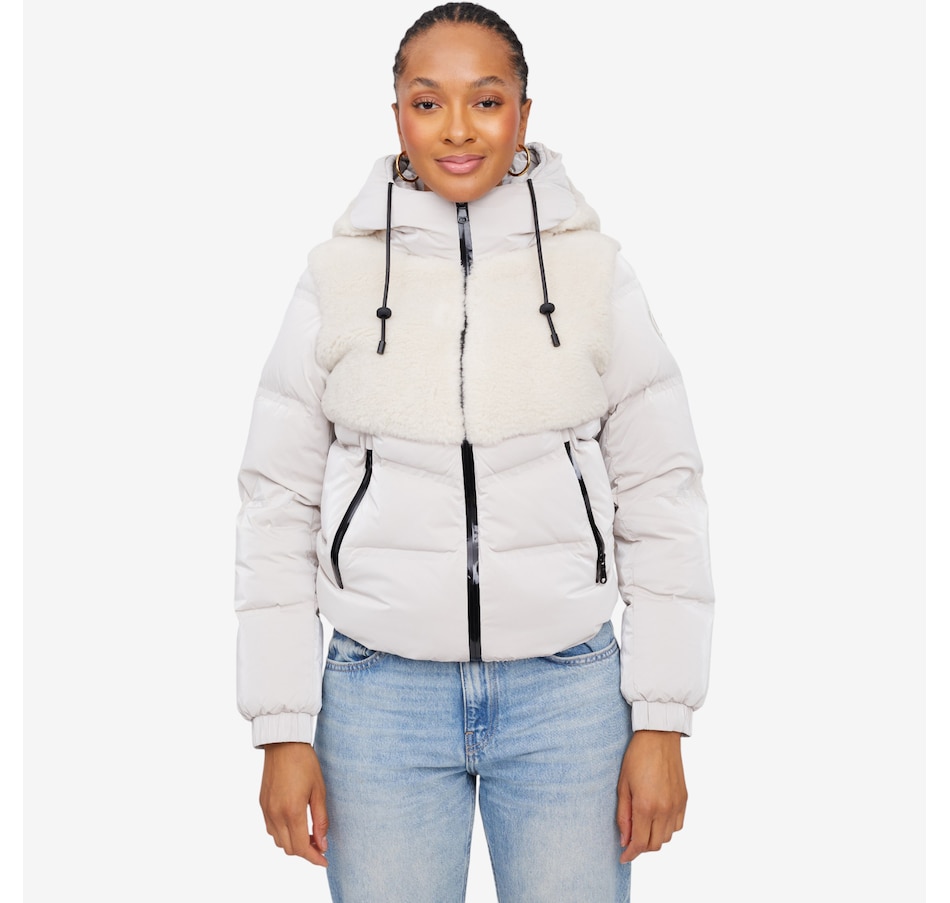 Image 221676_CHM.jpg, Product 221-676 / Price $499.00, Pajar Nephele Women's Mixed Media Short Puffer from Pajar on TSC.ca's Fashion department