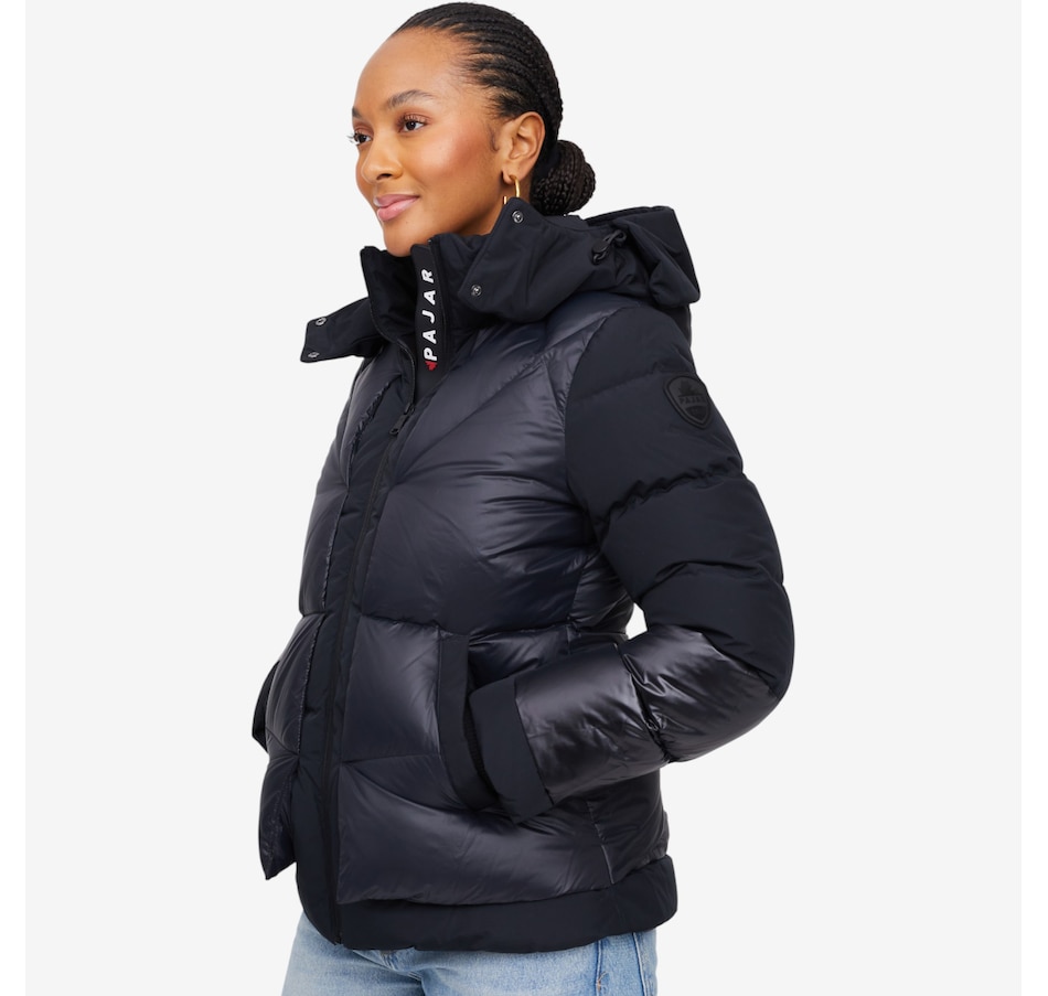 Image 221677_BLK.jpg, Product 221-677 / Price $499.00, Pajar Vega Women's Mixed Puffer With Removable Hood from Pajar on TSC.ca's Fashion department