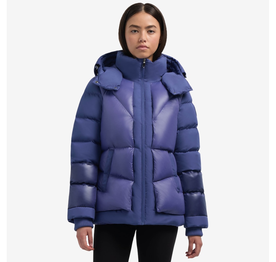 Image 221677_DKB.jpg, Product 221-677 / Price $499.00, Pajar Vega Women's Mixed Puffer With Removable Hood from Pajar on TSC.ca's Fashion department