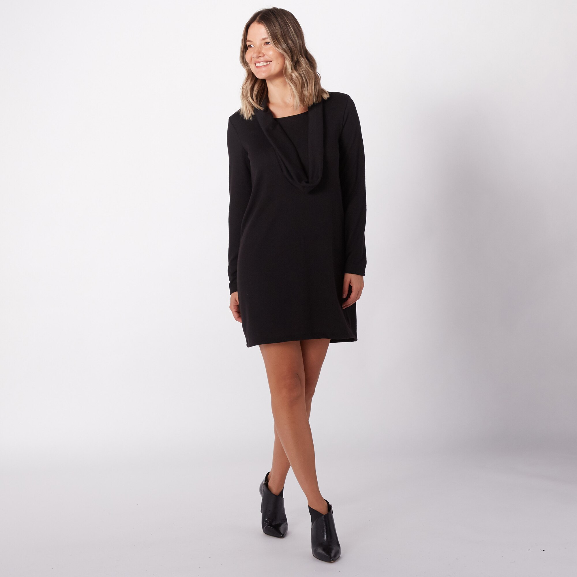 Cowl neck shop tunic dress