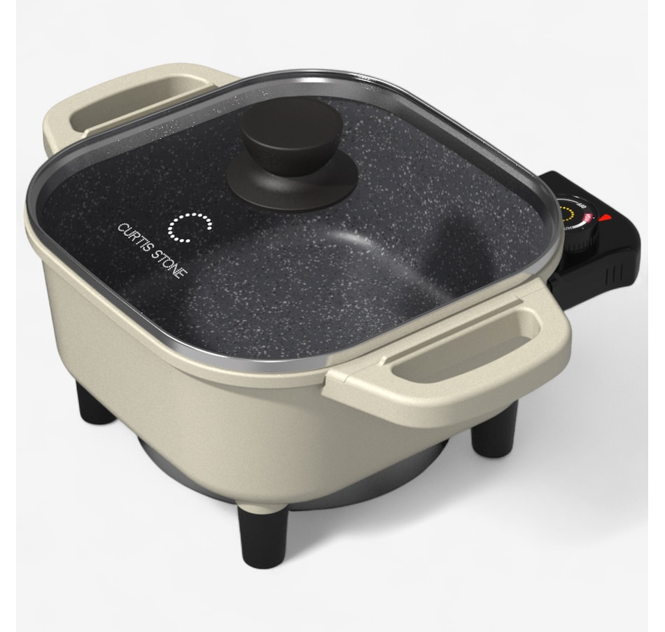 Image 221839_CRM.jpg, Product 221-839 / Price $44.99, Curtis Stone 8" Dura-Pan Non-Stick Square Electric Skillet from Curtis Stone on TSC.ca's Kitchen department