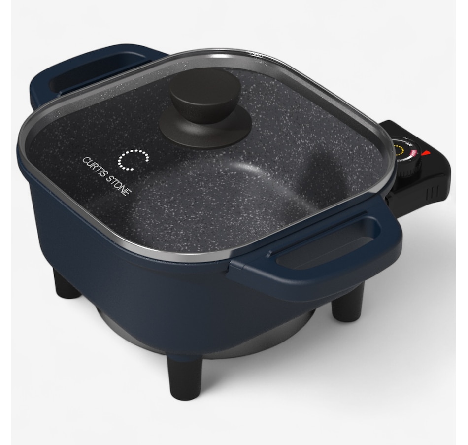 Image 221839_MID.jpg, Product 221-839 / Price $44.99, Curtis Stone 8" Dura-Pan Non-Stick Square Electric Skillet from Curtis Stone on TSC.ca's Kitchen department