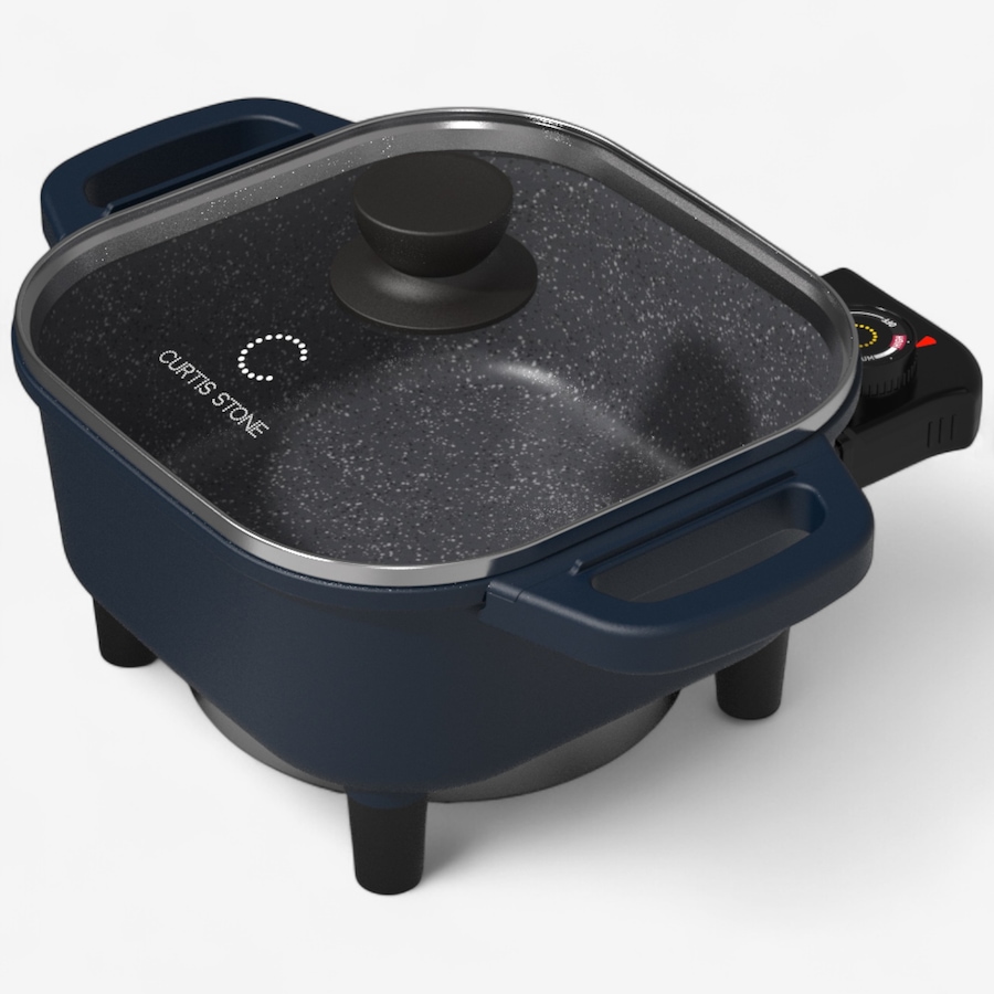 Image 221839_MID.jpg, Product 221-839 / Price $59.99, Curtis Stone 8" Dura-Pan Non-Stick Square Electric Skillet from Curtis Stone on TSC.ca's Kitchen department