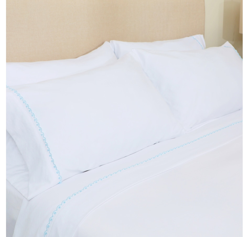 Image 221847_BLU.jpg, Product 221-847 / Price $69.99 - $119.99, Berkshire Eyelet Embroidered Heritage Sheet Set from Berkshire on TSC.ca's Home & Garden department