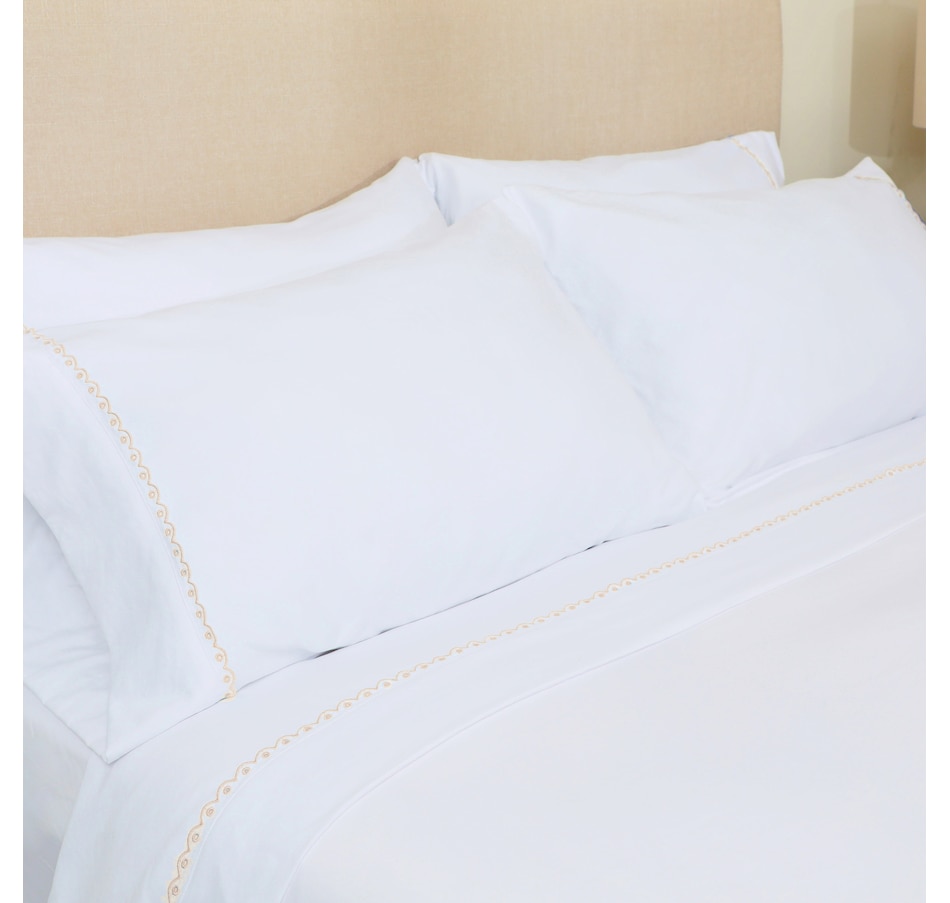 Image 221847_DWD.jpg, Product 221-847 / Price $69.99 - $119.99, Berkshire Eyelet Embroidered Heritage Sheet Set from Berkshire on TSC.ca's Home & Garden department