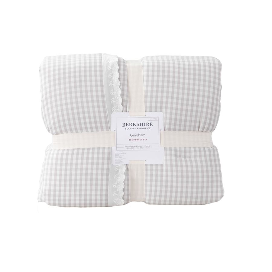 Image 221848_ALTMORE12.jpg, Product 221-848 / Price $89.99 - $159.99, Berkshire Lament Gingham Comforter Set with Lace Trim from Berkshire on TSC.ca's Home & Garden department