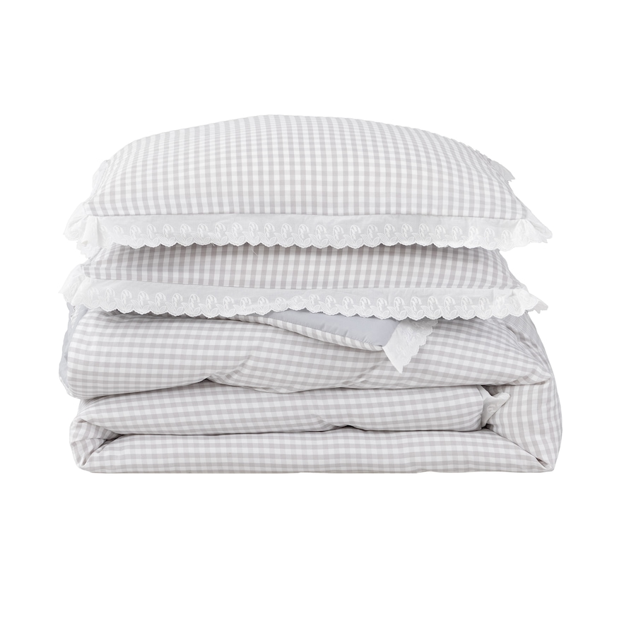 Image 221848_ALTMORE13.jpg, Product 221-848 / Price $89.99 - $159.99, Berkshire Lament Gingham Comforter Set with Lace Trim from Berkshire on TSC.ca's Home & Garden department