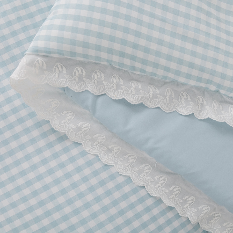 Image 221848_ALTMORE14.jpg, Product 221-848 / Price $89.99 - $159.99, Berkshire Lament Gingham Comforter Set with Lace Trim from Berkshire on TSC.ca's Home & Garden department