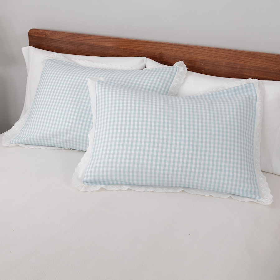 Image 221848_ALTMORE15.jpg, Product 221-848 / Price $89.99 - $159.99, Berkshire Lament Gingham Comforter Set with Lace Trim from Berkshire on TSC.ca's Home & Garden department