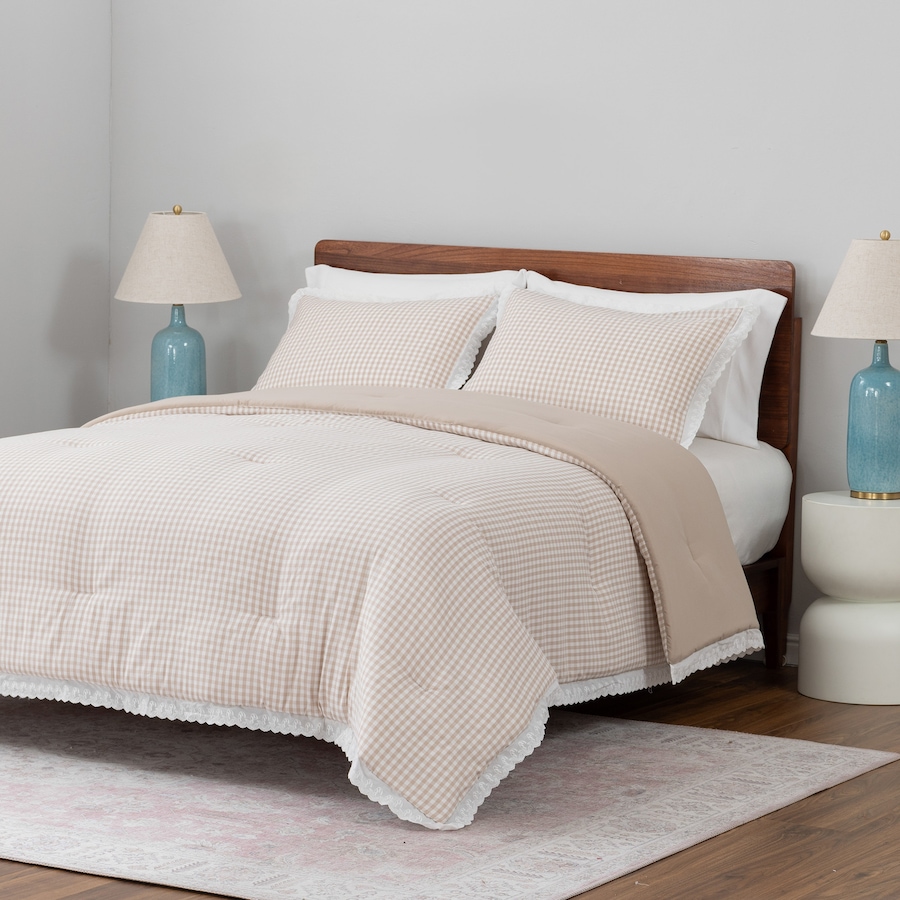 Image 221848_ALTMORE4.jpg, Product 221-848 / Price $89.99 - $159.99, Berkshire Lament Gingham Comforter Set with Lace Trim from Berkshire on TSC.ca's Home & Garden department