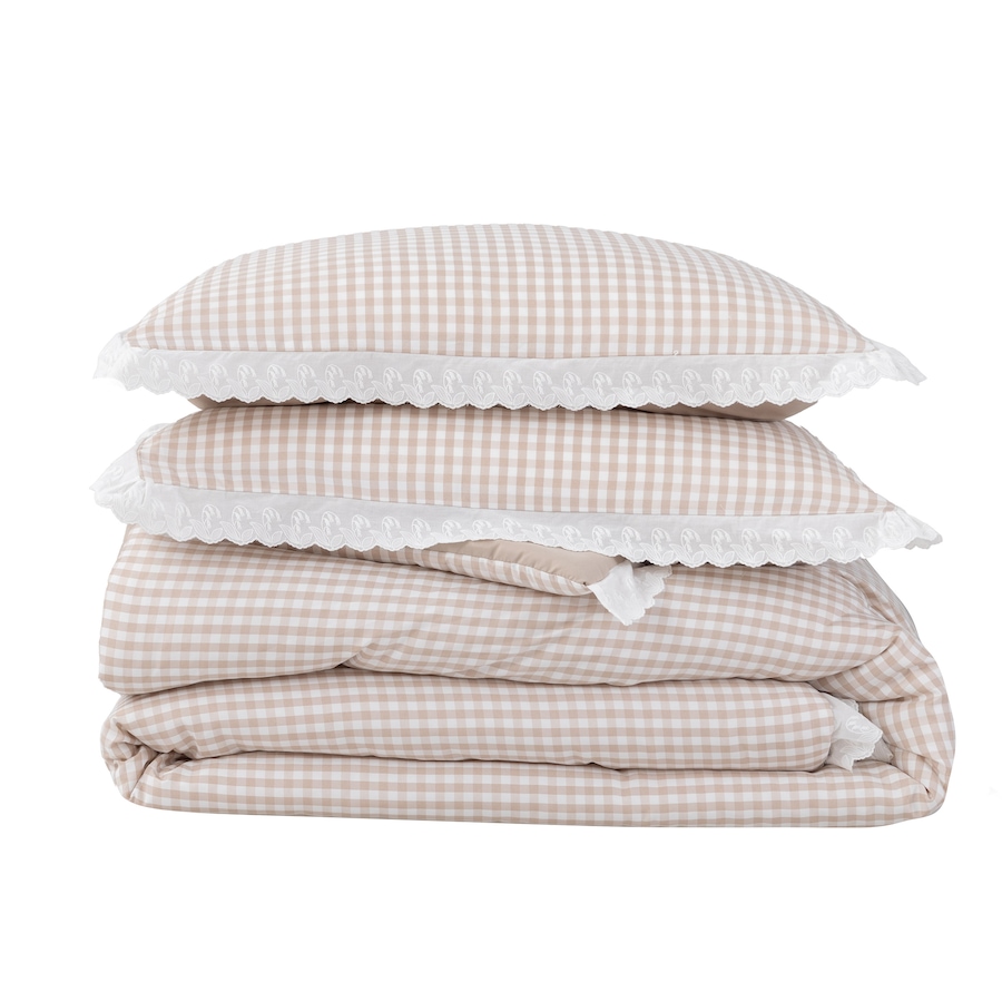 Image 221848_ALTMORE7.jpg, Product 221-848 / Price $89.99 - $159.99, Berkshire Lament Gingham Comforter Set with Lace Trim from Berkshire on TSC.ca's Home & Garden department