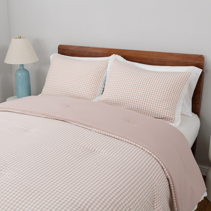 Image 221848_BUH.jpg, Product 221-848 / Price $89.99 - $159.99, Berkshire Lament Gingham Comforter Set with Lace Trim from Berkshire on TSC.ca's Home & Garden department