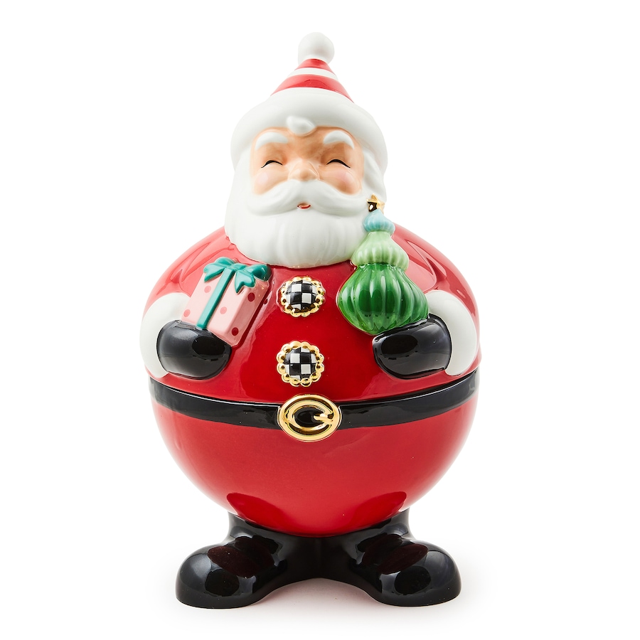 Image 221853.jpg, Product 221-853 / Price $96.33, MacKenzie-Childs Granny Kitsch Santa Cookie Jar from MacKenzie Childs on TSC.ca's Kitchen department