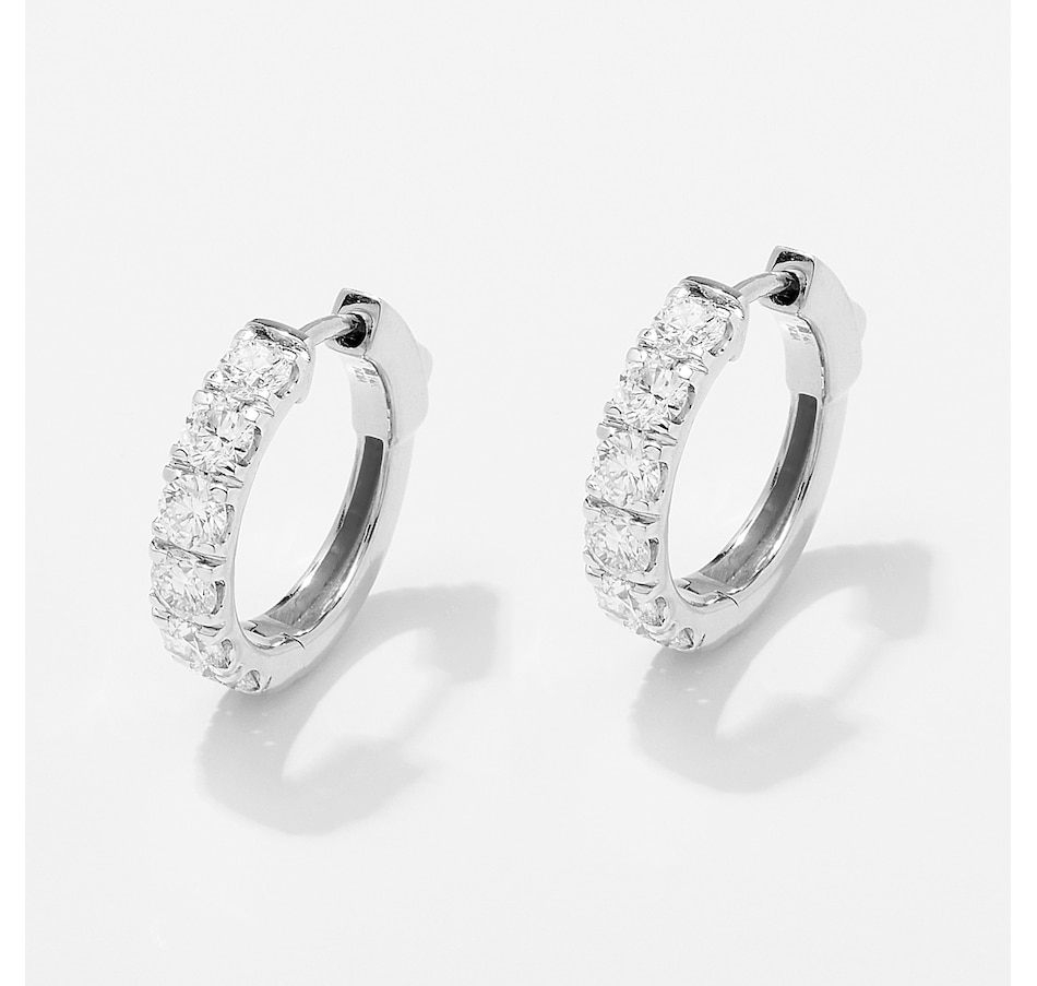 Image 221912_WGL.jpg, Product 221-912 / Price $2,399.99, Evera 14K Gold 2.00 av. ctw Diamonds Hoop Earrings from Evera Diamonds on TSC.ca's Jewellery department