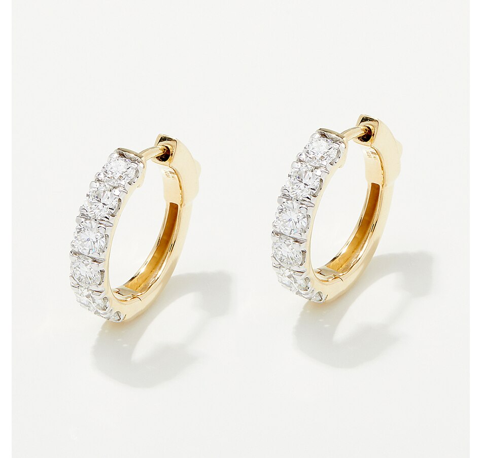 Image 221912_YGL.jpg, Product 221-912 / Price $2,399.99, Evera 14K Gold 2.00 av. ctw Diamonds Hoop Earrings from Evera Diamonds on TSC.ca's Jewellery department