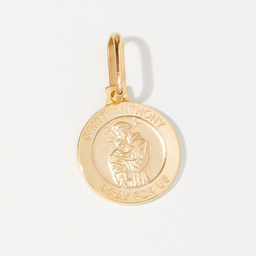 Stefano Oro 14K Yellow Gold Saint Medal Pendant