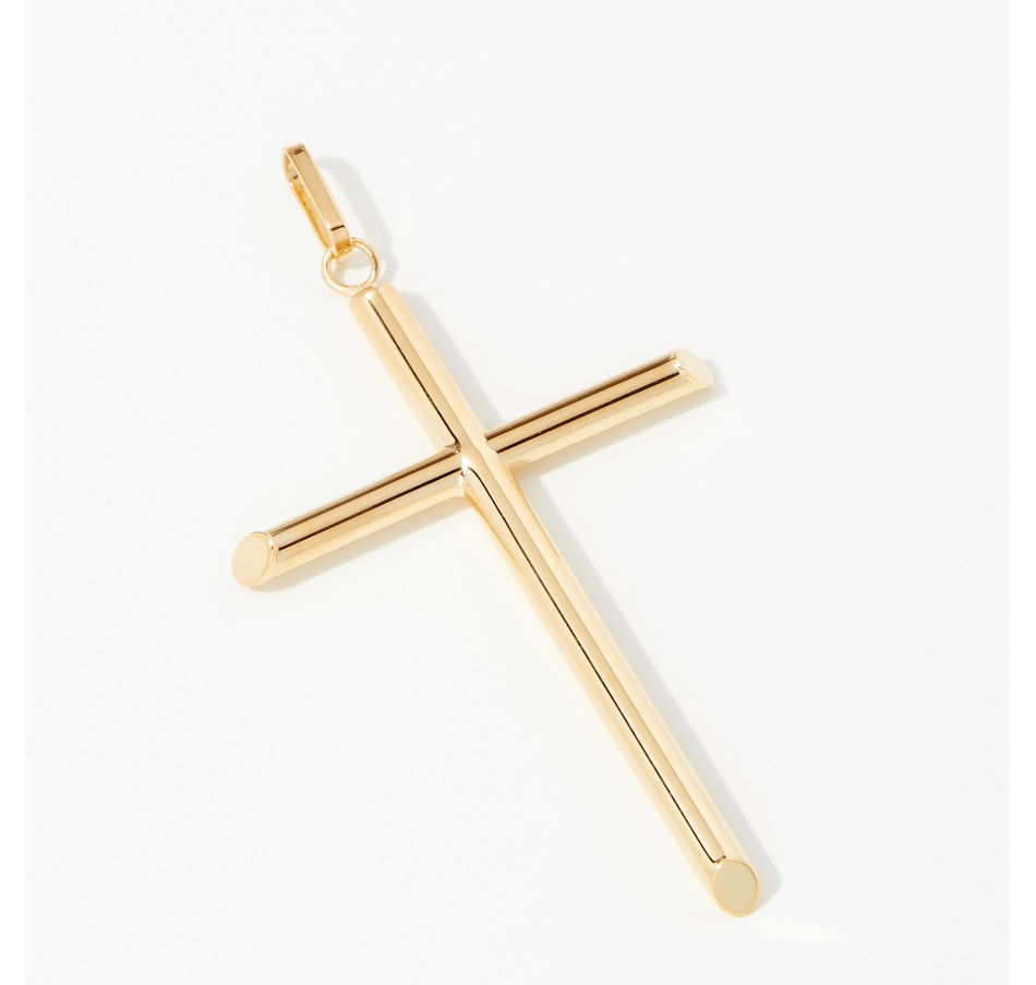 Image 221917.jpg, Product 221-917 / Price $279.88, Stefano Oro 14K Yellow Gold Mirror Cross Pendant from Stefano Oro on TSC.ca's Jewellery department