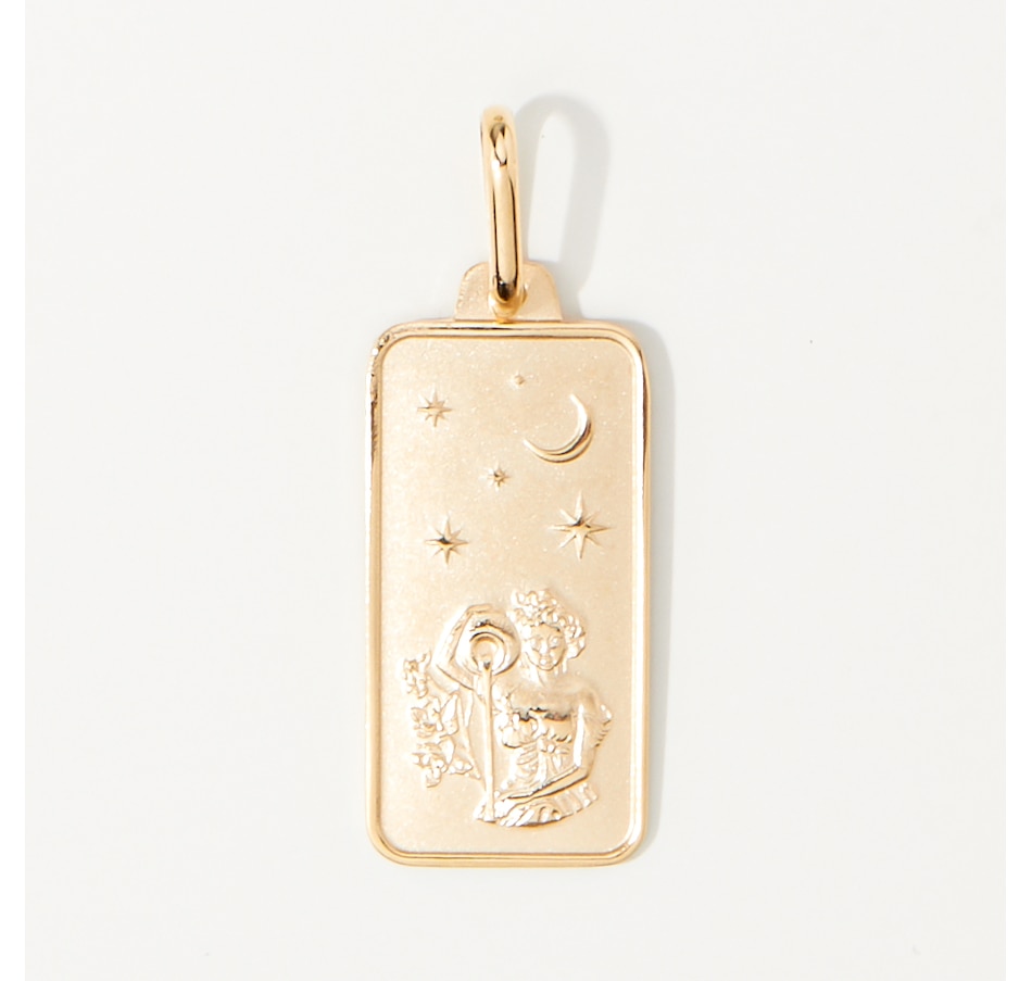 Image 221920_AQR.jpg, Product 221-920 / Price $489.99, Stefano Oro 14K Yellow Gold Zodiac Tag Pendant from Stefano Oro on TSC.ca's Jewellery department