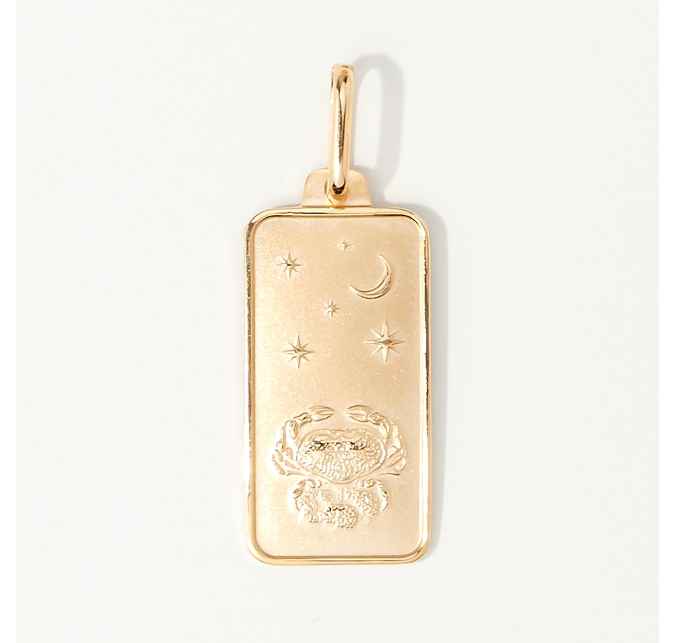 Image 221920_CNC.jpg, Product 221-920 / Price $489.99, Stefano Oro 14K Yellow Gold Zodiac Tag Pendant from Stefano Oro on TSC.ca's Jewellery department