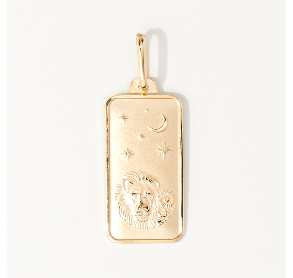 Image 221920_LEO.jpg, Product 221-920 / Price $489.99, Stefano Oro 14K Yellow Gold Zodiac Tag Pendant from Stefano Oro on TSC.ca's Jewellery department