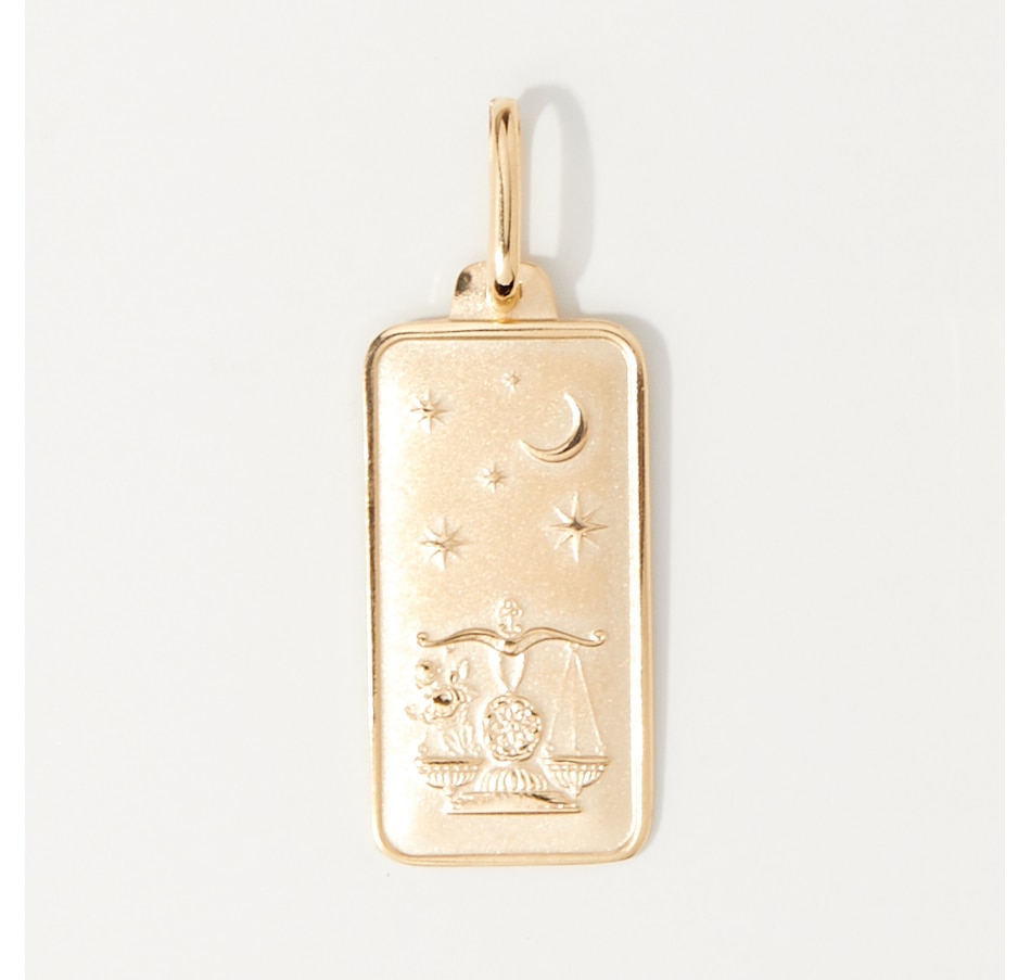 Image 221920_LIB.jpg, Product 221-920 / Price $489.99, Stefano Oro 14K Yellow Gold Zodiac Tag Pendant from Stefano Oro on TSC.ca's Jewellery department