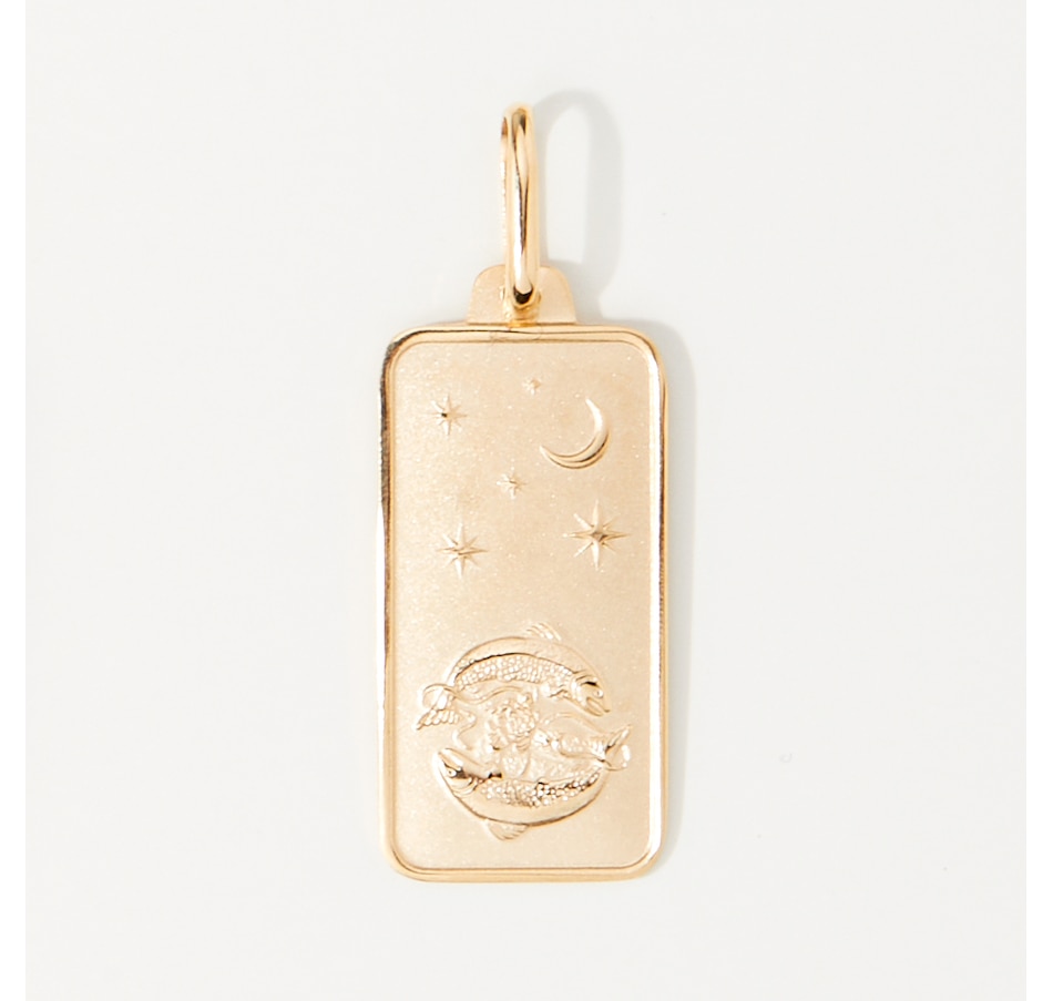 Image 221920_PIS.jpg, Product 221-920 / Price $489.99, Stefano Oro 14K Yellow Gold Zodiac Tag Pendant from Stefano Oro on TSC.ca's Jewellery department