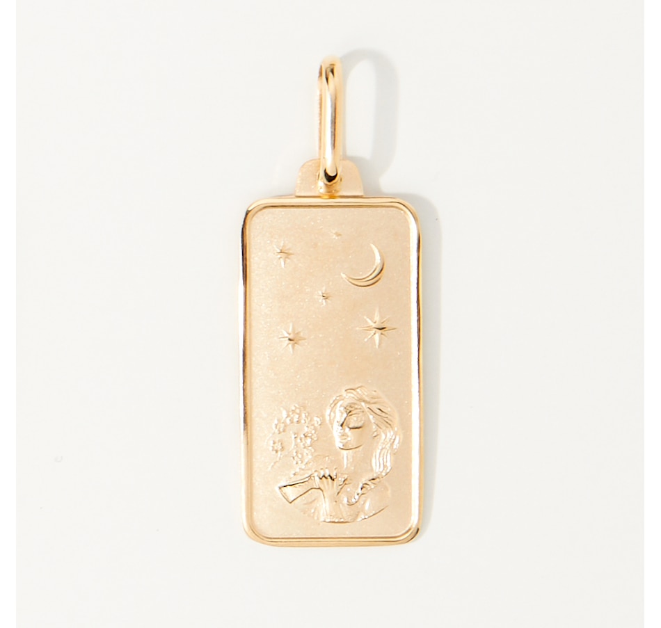 Image 221920_VIR.jpg, Product 221-920 / Price $489.99, Stefano Oro 14K Yellow Gold Zodiac Tag Pendant from Stefano Oro on TSC.ca's Jewellery department