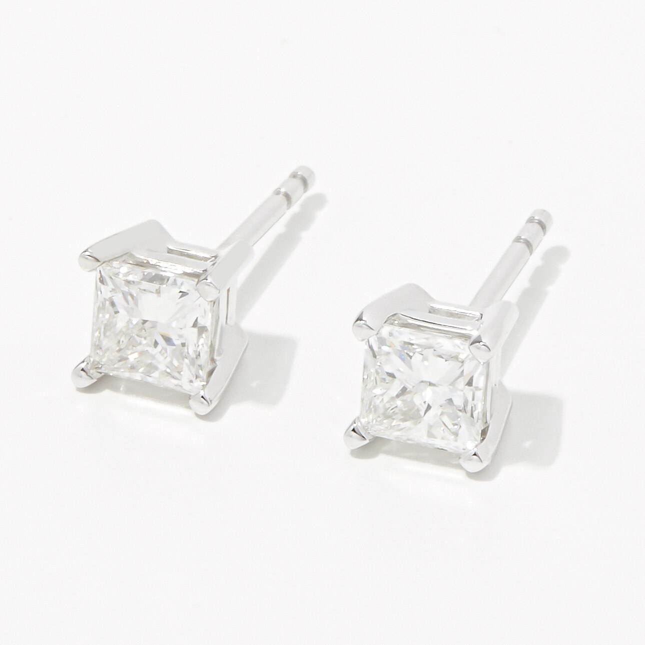 Jewellery Earrings 14K White Gold Princess Cut Diamond Earrings   221965 ALTMORE2 