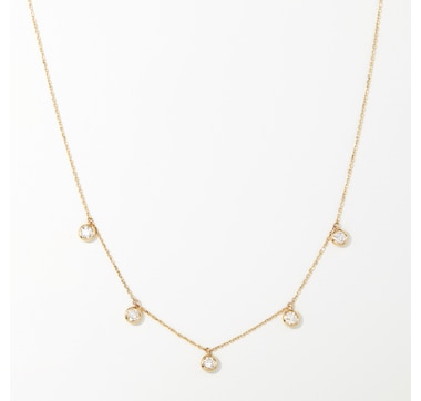 14K Gold 1.00 av. ctw Diamond Charm Necklace
