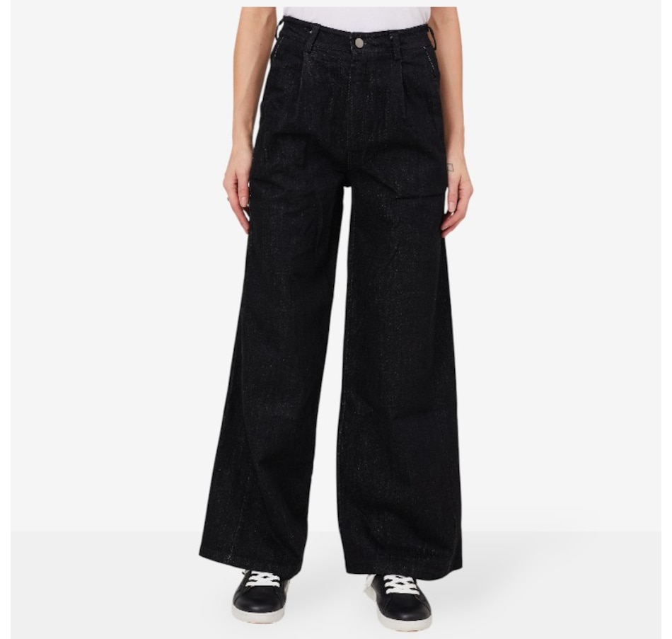 Image 222292_BLK.jpg, Product 222-292 / Price $150.00, Why Not Pleated Front Denim Pant from Why Not on TSC.ca's Fashion department