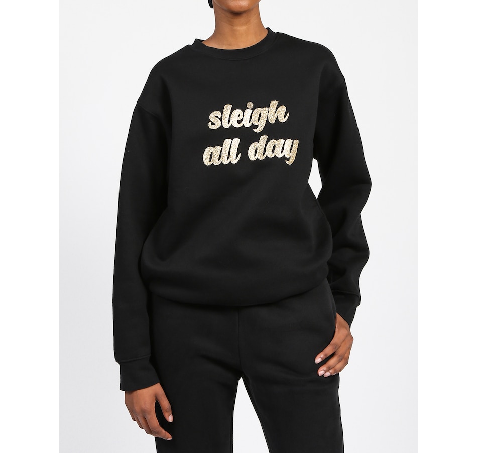 Image 222540_BLK.jpg, Product 222-540 / Price $90.00, Brunette The Label Sleigh All Day Crew Neck Sweater from Brunette The Label on TSC.ca's Fashion department